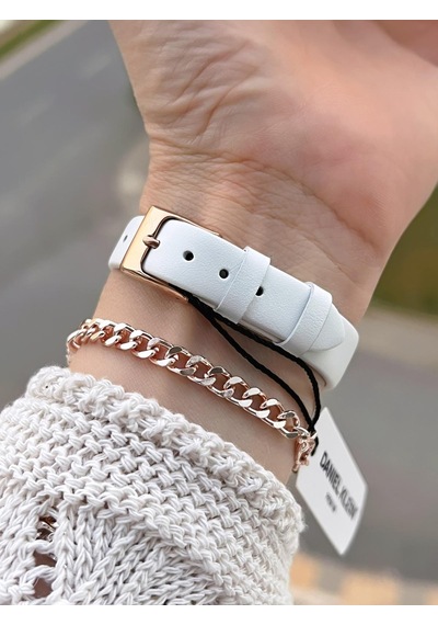 Daniel Klein Deri Kordonlu 2 Yıl Garantili 3 Atm Suya Dayanıklı Kadın Kol Saati+bileklik Bd.13939.5 Rose Gold