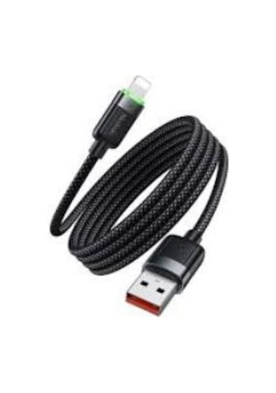 Mcdodo CA-6000 USB Apple Uyumlu iPhone Şarj Kablosu 1.2 M Siyah