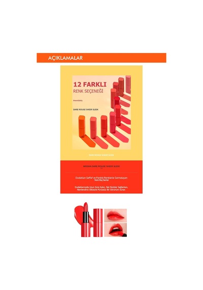 Yoğun Pigmentli Besleyici Nemli Bitişli Ruj Dare Rouge Sheer Sleek 05gentle Young Bos Çok Renkli