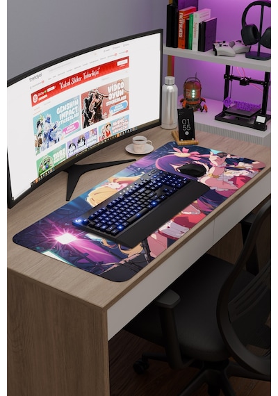 Oshi No Ko Anime V5 - 90x40 Xxl Gaming Kauçuk Kaymaz Taban Mouse Pad Fare Altlığı