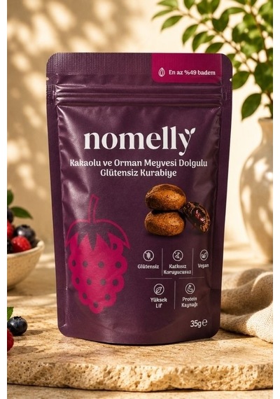 Kakaolu Ve Orman Meyvesi Dolgulu Glütensiz Kurabiye
