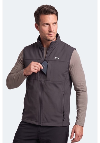 Slazenger Corven Erkek Softshell Koyu Gri Yelek Slazenger Corven Erkek Softshell Koyu Gri Yelek