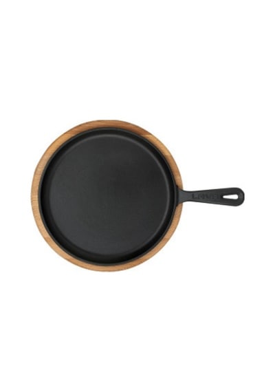 Lava Döküm Ahşap Altlıklı Krep. Pizza. Pankek Tavası  26 CM.