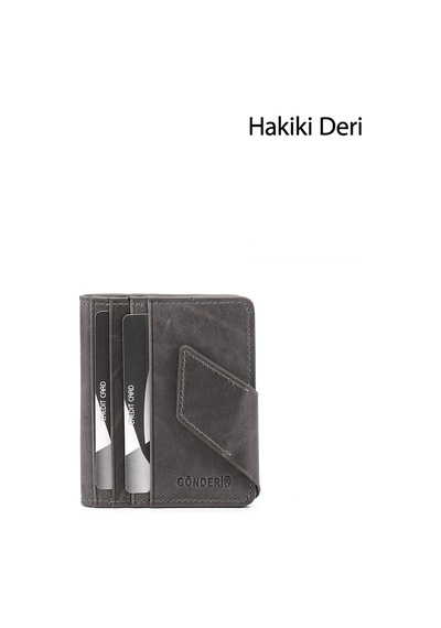 Gönderir Gönderi R Unisex Gri Crazy Hakiki Deri Unisex Kartlık Ddux77706954