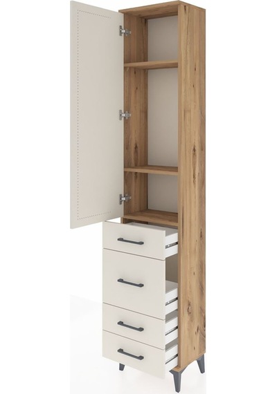 Arges Dolap 3 Raflı 4 Çekmeceli Tek Kapaklı 44x30x221 Çam-aytaşı Çam Arges Dolap 3 Raflı 4 Çekmeceli Tek Kapaklı 44x30x221 Çam-aytaşı Çam