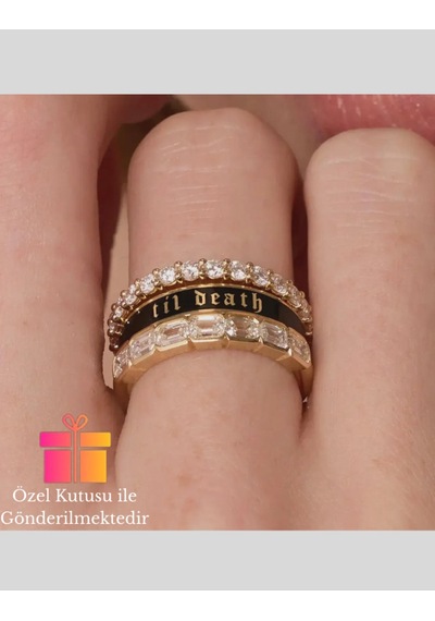 925 Ayar Gümüş Sonsuza Kadar Aşk Yüzüğü Til Death Model Erkek & Kadın Gümüş