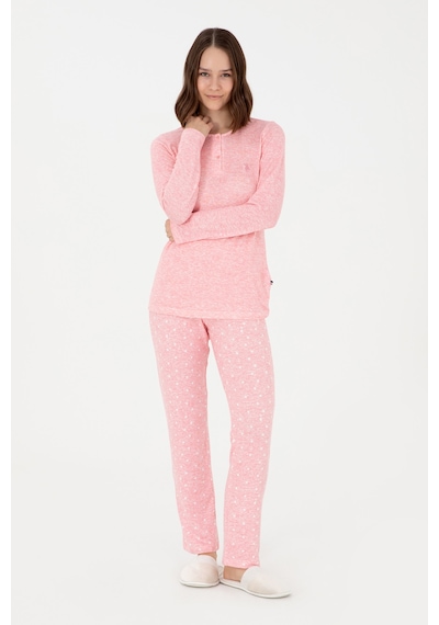 U.s. Polo Assn. Kadın Pembe Pijama Takım 50302755-vr041 Pembe