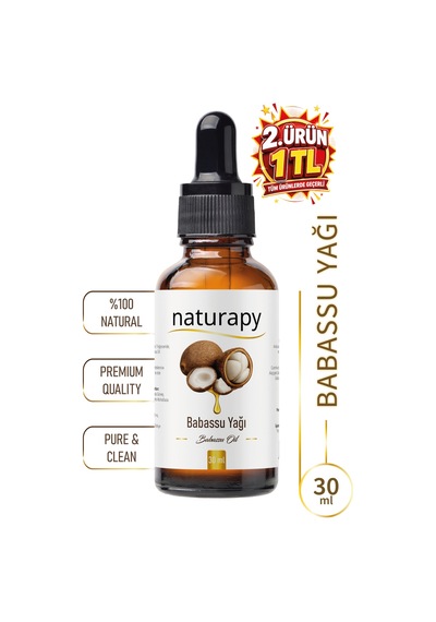Babassu Yağı Babassu Oil Soğuk Sıkım Sabit Yağ 30 Ml Damlalıklı Cam Şişe