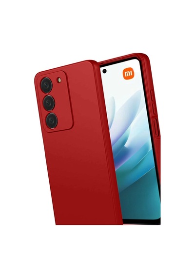 Xiaomi Redmi 15 4g Kılıf Biye Yumuşak Silikon Case Kırmızı