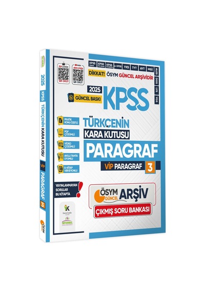 2025 Kpss Kara Kutu Türkçe Paragraf 3lü Altın Set Çıkmış Soru Bankası Konu Özetli Video/pdf Çözümlü