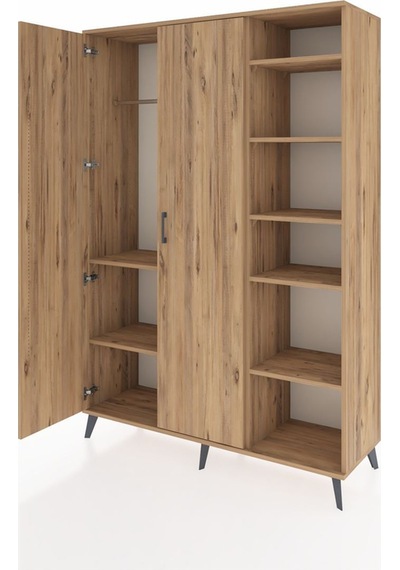 Hyperion Dolap 7 Raflı 2 Kapaklı Tek Askılı 132x44x195 Çam-çam/çam Atlas Çam/atlas Çam Hyperion Dolap 7 Raflı 2 Kapaklı Tek Askılı 132x44x195 Çam-çam/çam Atlas Çam/atlas Çam