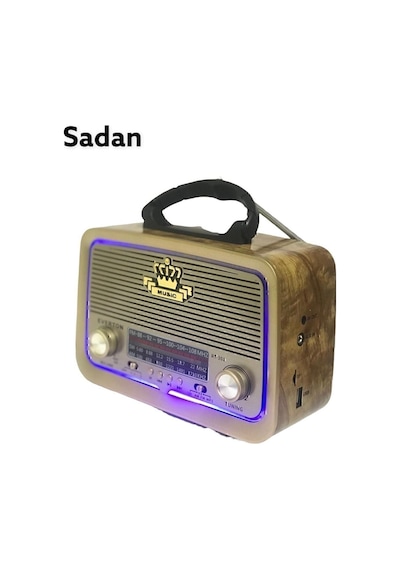 Vintage Rt-301 Nostalji Bluetooth Şarjlı Radyo Usb Sd Mp3 Player