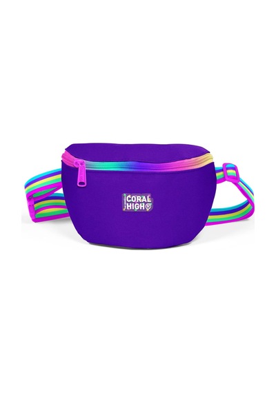 Coral High Kids Mor Rainbow Fermuarlı Bel Çantası 11554 Mor
