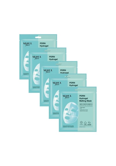 Dermal Seoul Face Pdrn Hydrojel Eriyen Maske Nemlendirici Cilt Onarıcı Şeffaf Jel Maske 34 Gr 5 Adet
