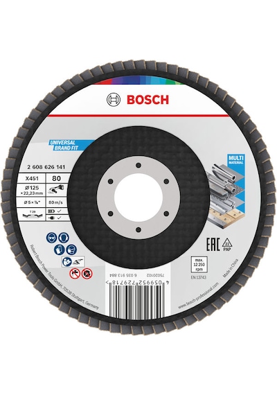 Bosch X451 Flap Disk 80k 125mm 60ad