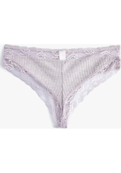 Koton Brazilian Külot Dantelli Fitilli Lila 4slk30147mk 4SLK30147MK358 Lila