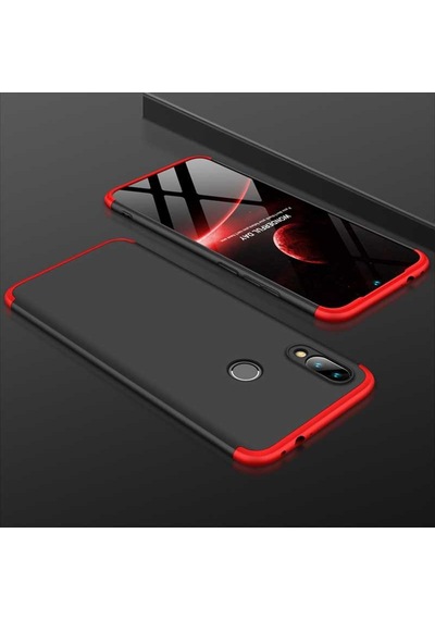 Galaxy M20 Kılıf Zore Ays Kapak Siyah-Mavi