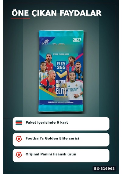 Fıfa 365 Futbolcu Kartı Paketi 2026/2027 Koleksiyonu - 6 Kartlı 1 Paket Bx-316963