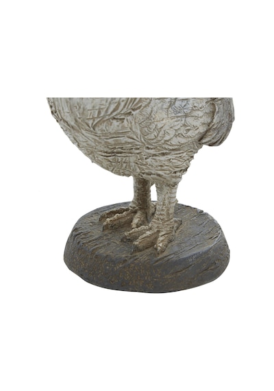 Çiftlik Evi Polystone Horoz Heykel, 8" X 5" X 12", Beyaz
