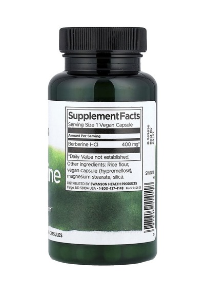 Swanson Vitamins, Berberine, 400 Mg, 60 Vegan Capsules