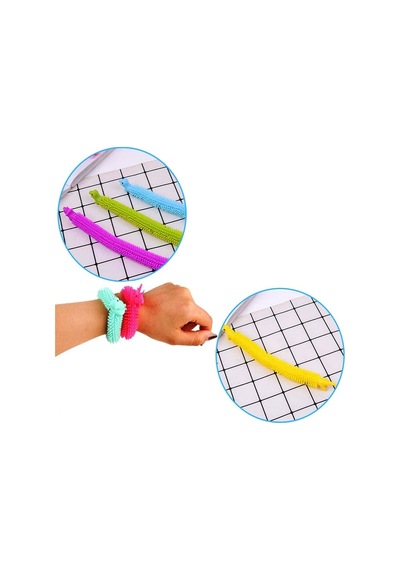 4 Adet Duyusal Dinazorlu Stres Oyuncağı Uzayan Bileklik Dınosaur Sensory Fidget Toy Anti Stress Toys