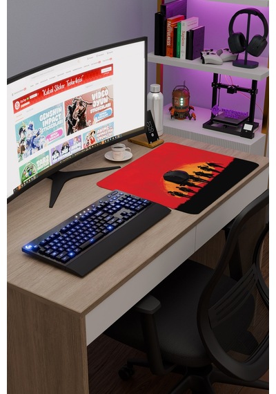 Red Dead Redemption 2 Dikişli Kauçuk Oyuncu Mousepad V1 - 48x40 Xl Gaming Mouse Pad