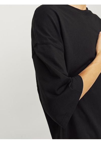 Jack & Jones Erkek Bisiklet Yaka Düz Renk Tişört - Charge Black Siyah