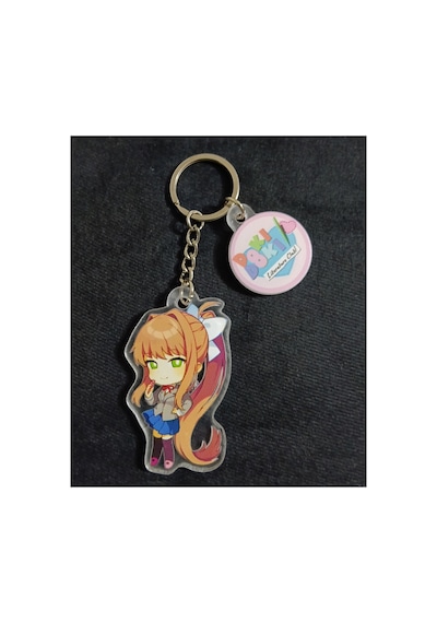 Owl Bag Doki Doki Literatüre Club - Monika Karakteri Desenli Acrylic Anahtarlık Çanta Süsü Mıx