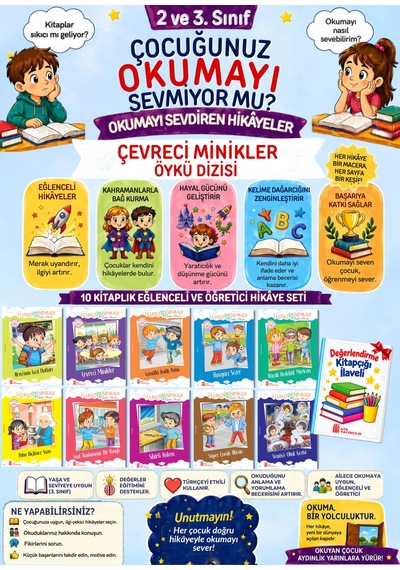 3.sınıflar Özel Birbirinden Güzel Okuma Kitapları 10'lu
