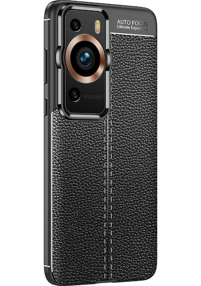 Apsuwa Huawei P60 Pro Kılıf Niss Deri Görünümlü Silikon
