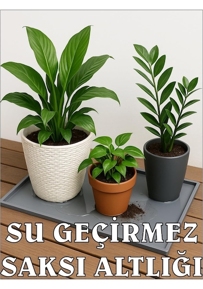 Tr Silikon Saksı Altlığı Ve Viyol Tepsisi 60x40 Cm - Su Geçirmez Bitki Koruyucu Mat, Fide Yetiştirme Ve Çiçek Diğer