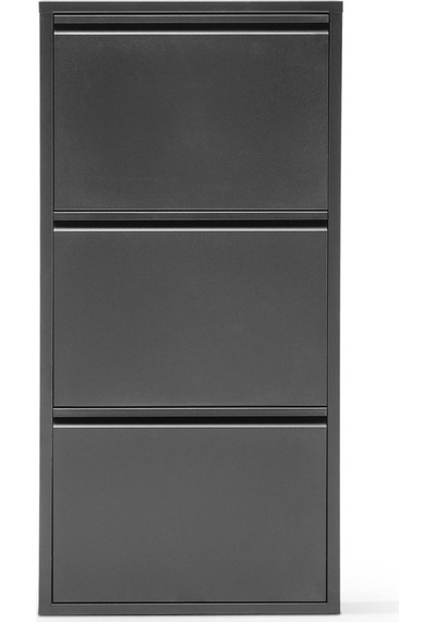 Gowoll 3 Raflı Metal Ayakkabılık Siyah Ayakkabı Rafı Metal Ayakkabı Dolabı