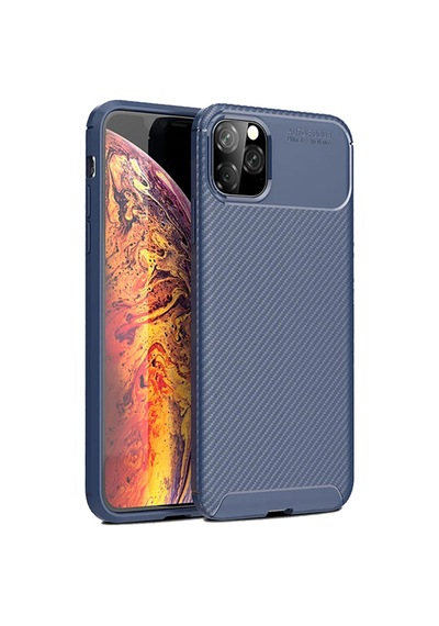 Apple Uyumlu   iPhone 11 Pro Kılıf Auto Focus Karbon Kapak - Lacivert