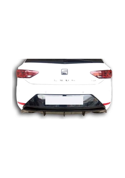 Seat Leon (2017-2019) Kapalı Arka Tampon Eki - Difüzör (Plastik)