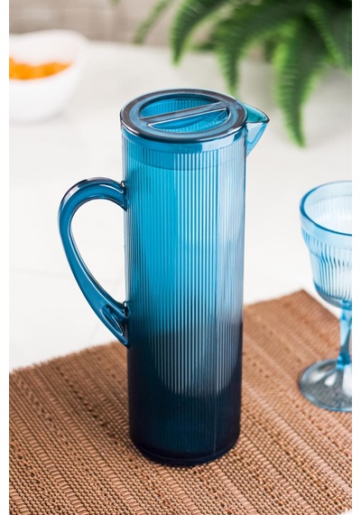 Arkilik Barok 1,5 L Aquamarin Sürahi -Buzdolabı Kapak Rafına Sığar