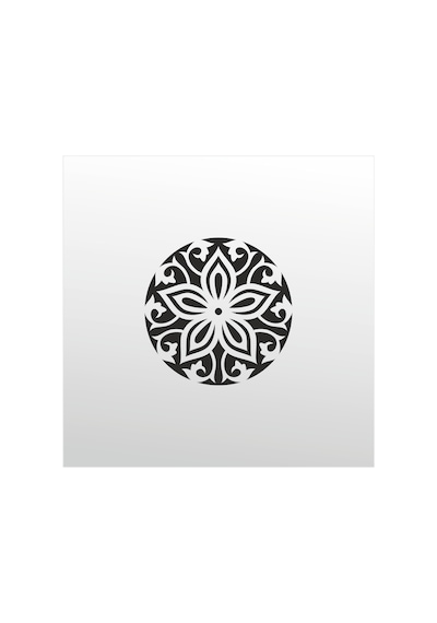 Folyo Sticker Çiçek Deseni Adkpquy340 70cm Uzunluk Siyah