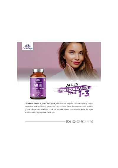 Camrusepa All In Tip 1-3 Hidrolize Balık Kolajeni 90 Tablet