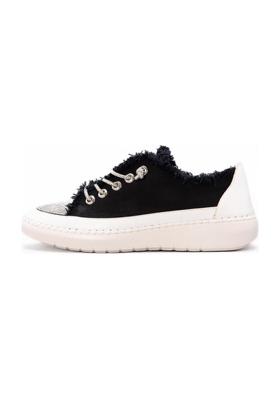 Erkan Saçmacı Vanessa Siyah Denim Taşlı Sneaker