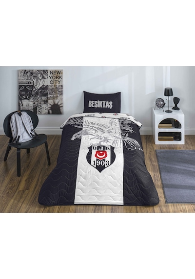 Lisanslı Beşiktaş Kartal Tek Kişilik Yatak Örtüsü Seti 000000001000051956 Çok Renkli