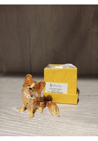 Swarovski Taşlı Köpek Mücevherlik / Dekoratif Biblo