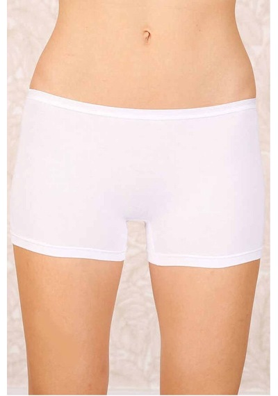 Royaleks Likralı Süprem Bayan Boxer Short Beyaz 2100b