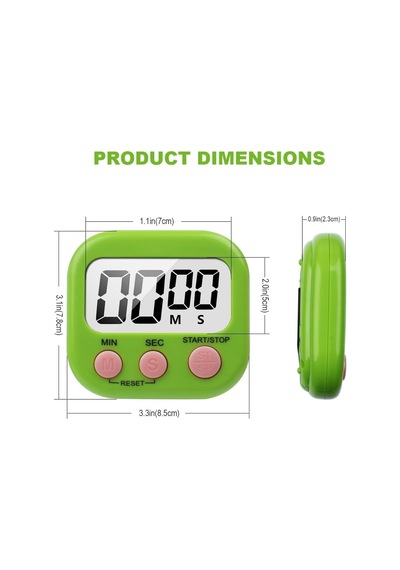 Büyük Lcd Ekran Dijital Pişirme Zamanlayıcı Mutfak Zamanlayıcı Geri Sayım Ve Kronometre İle. Yemek Pişirme, Fit