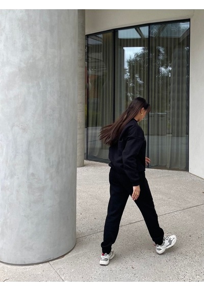 Ellore Australia Eşofman Takımı Sweatshirt Jogger - Siyah Baskılı Oversize Şardonlu Bisiklet Yaka Siyah Ellore Australia Eşofman Takımı Sweatshirt Jogger - Siyah Baskılı Oversize Şardonlu Bisiklet Yaka Siyah
