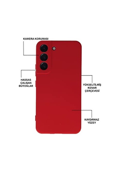 İletişim Samsung Galaxy S22 İle Uyumlu Kapak Kamera Korumalı Içi Kadife Lansman Silikon Kılıf - Lacivert Diğer