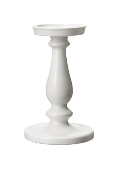 Şamdan Beyaz Renk Ikea 21 CM Mumluk Dekoratif Şamdan