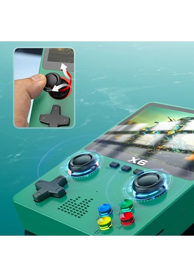 Cbtx X6 HD 3.5'' Ekran El Oyun Konsolu Dahili Video Oyunları Makinesi Çift Joystick