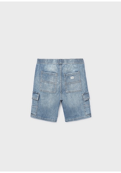 Mayoral Erkek Çocuk Kargo Denim Bermuda Şort Mavi - 066218