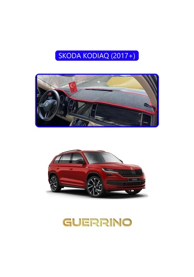 Skoda Kodıaq 2017 +torpido Koruma Halısı Mavi Kenar