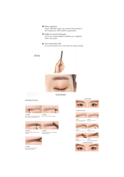 Missha Perfect Eyebrow Styler Kaş Kalemi Gray Brown