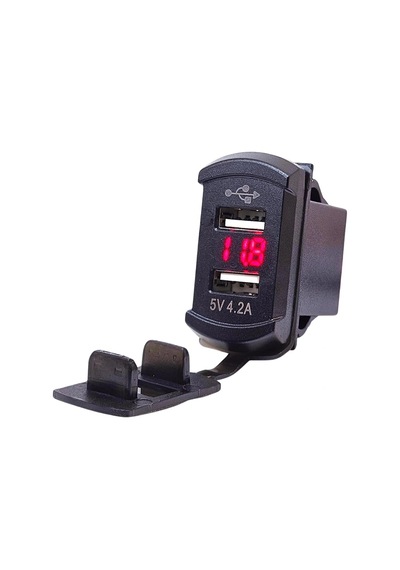 Ic-266d-3 Marin Tip Voltmetreli İkili Usb 12-24v - 5v/4.2a